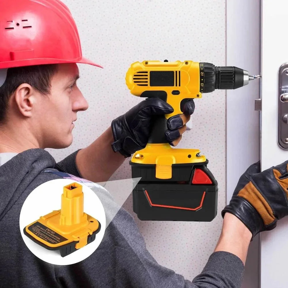 DM18D Battery Adapter Convert for Dewalt 20V for Milwaukee 18V Lithium-Ion Battery To for Dewalt 18V NiCad NiMh Battery with USB