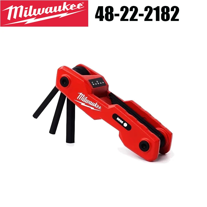 Milwaukee 48-22-2182 8-Key Folding Hex Key Set Metric Mini Portable 270 ° Adjustable Wrench