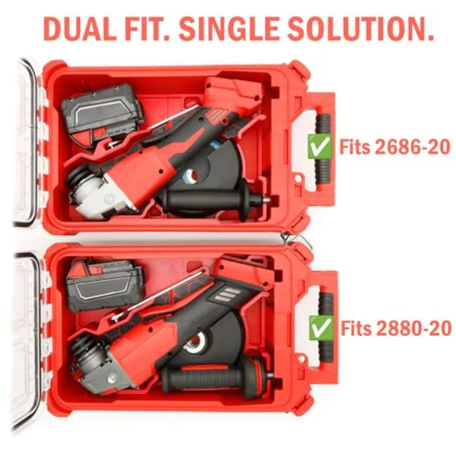 Packout Compact Tool Organizer for Milwaukee 2880-20 M18 FUEL Braking Grinder or 2686-20 M18 Brushless Cut-Off Grinder with Sto