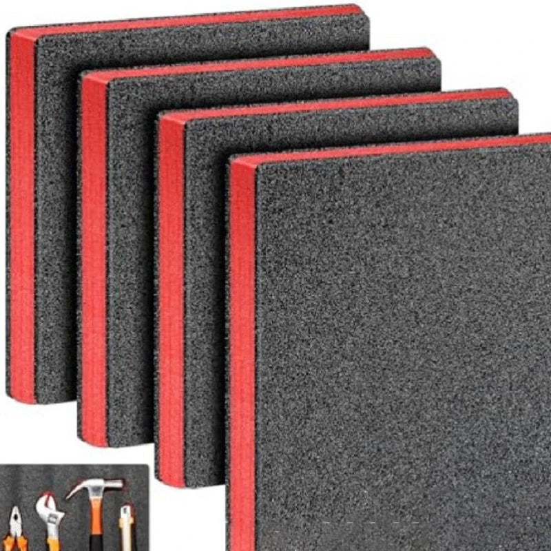 2/4pcs EPE Toolbox Foam for Organization and Shock-Absorbing Protection, Cuttable Polyurethane Insert Sheet for Storage Tool