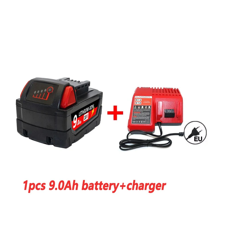 6.0Ah/9.0Ah/12.0Ah For Milwaukee M18 18V Replacement For Milwaukee M18B5 XC Li-ion battery 48-11-1815 2604-20 48-11-1850 charger