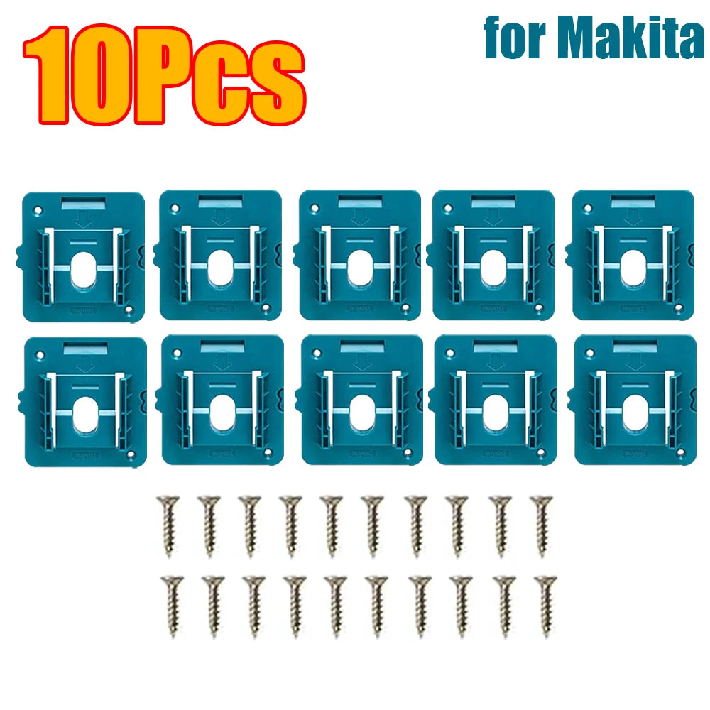 1-15Pcs Battery Holder Wall Mount for Dewalt/Makita/Milwaukee Holder Battery Storage Rack 14.4V 18V for Warehouse, Factory