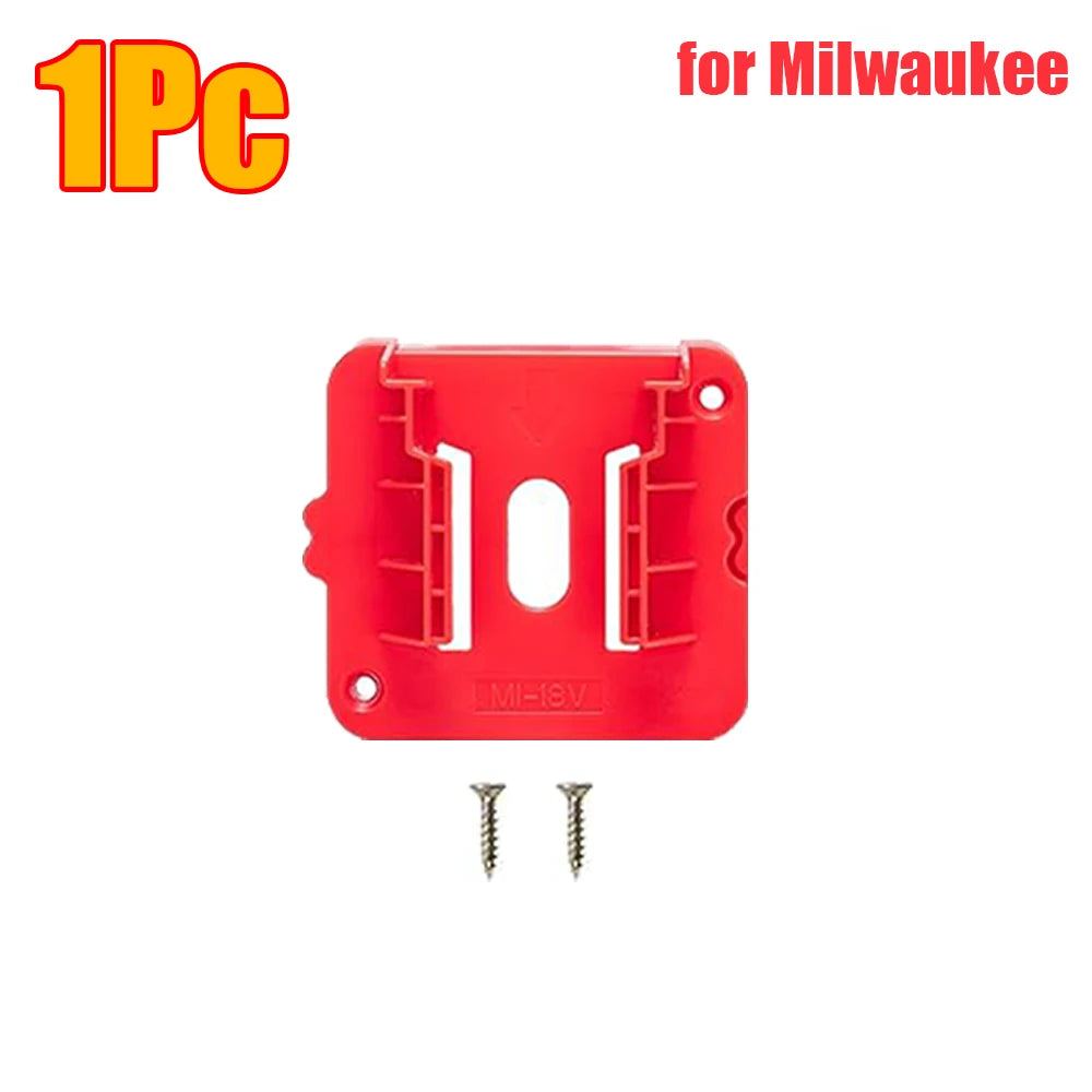 1-15Pcs Battery Holder Wall Mount for Dewalt/Makita/Milwaukee Holder Battery Storage Rack 14.4V 18V for Warehouse, Factory